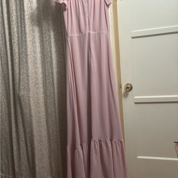 REFORMATION BUTTERFLY OF THE SHOULDER RUFFLE,CREPE MIDI DRESS,NEW WITHOUT TAGS - Picture 8 of 11